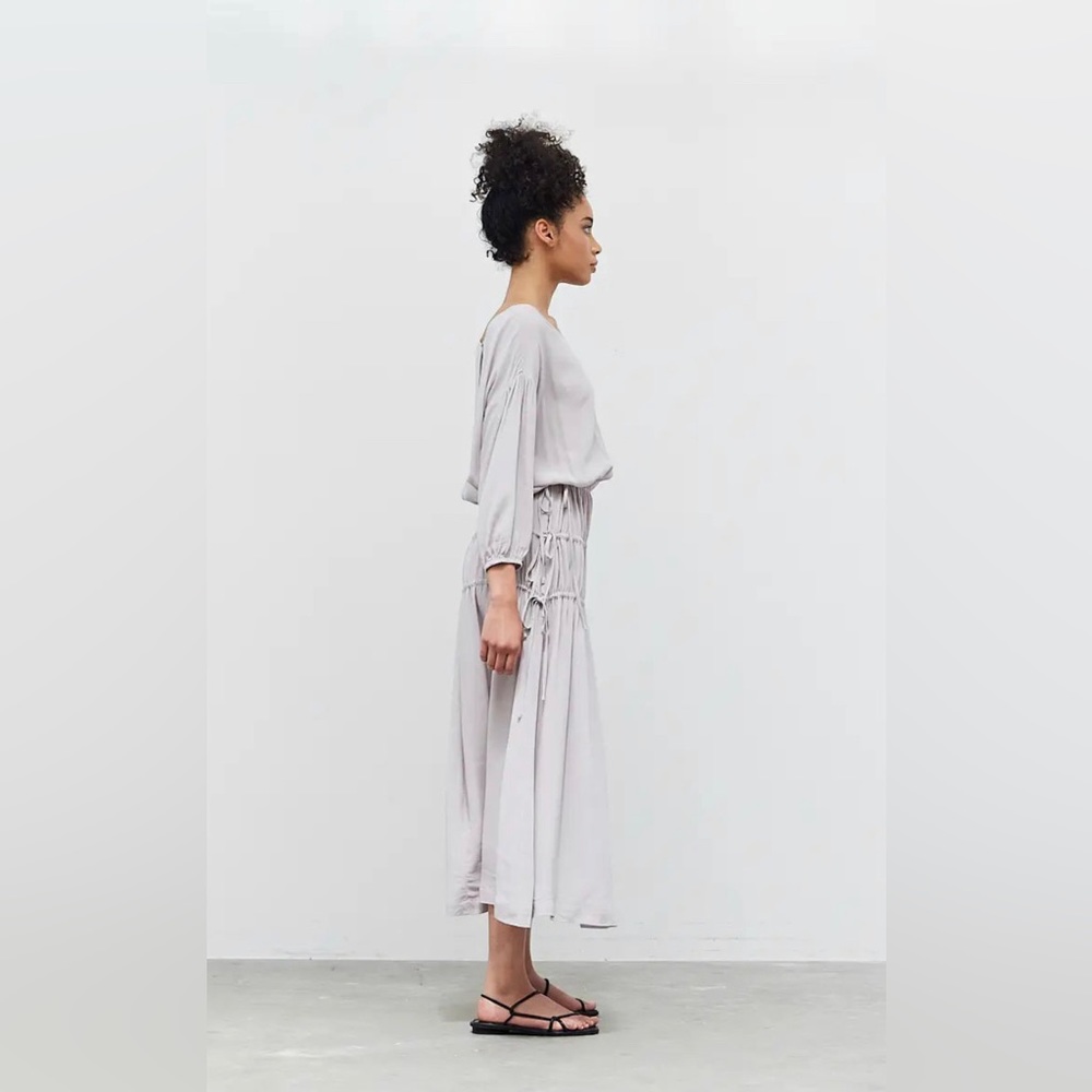 Grade & Gather Silver Dove Drawstring Dress